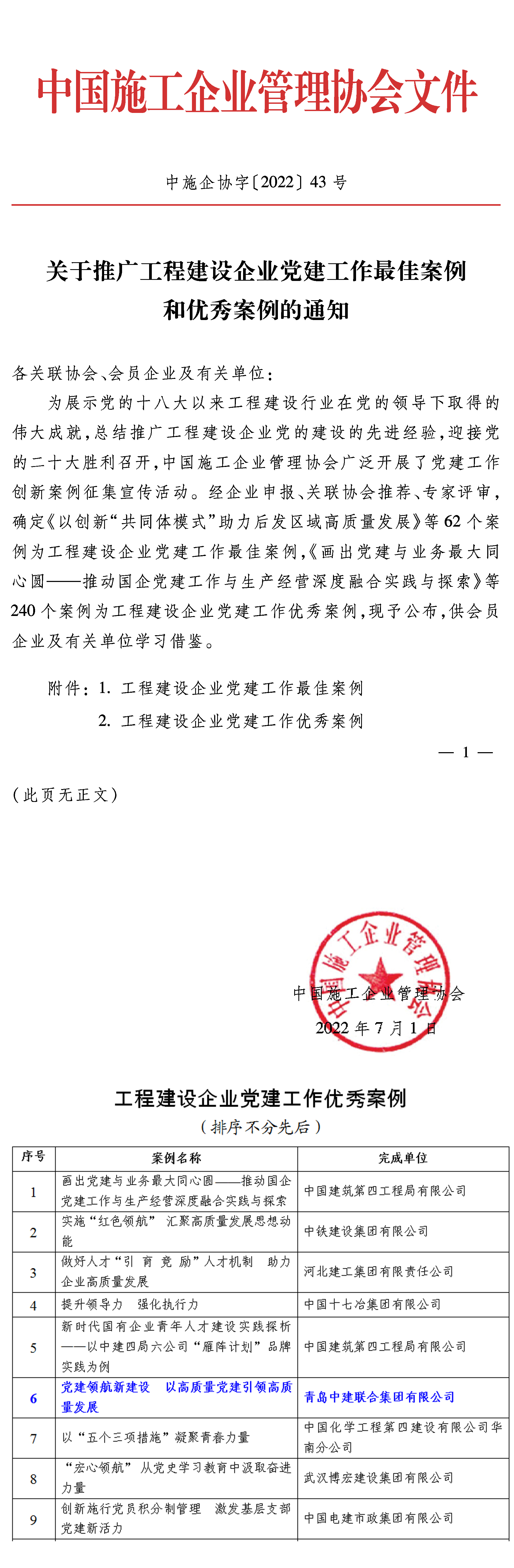 萬山磅礴，黨為主峰|中建聯(lián)合堅持以高質(zhì)量黨建引領(lǐng)企業(yè)發(fā)展(圖1)